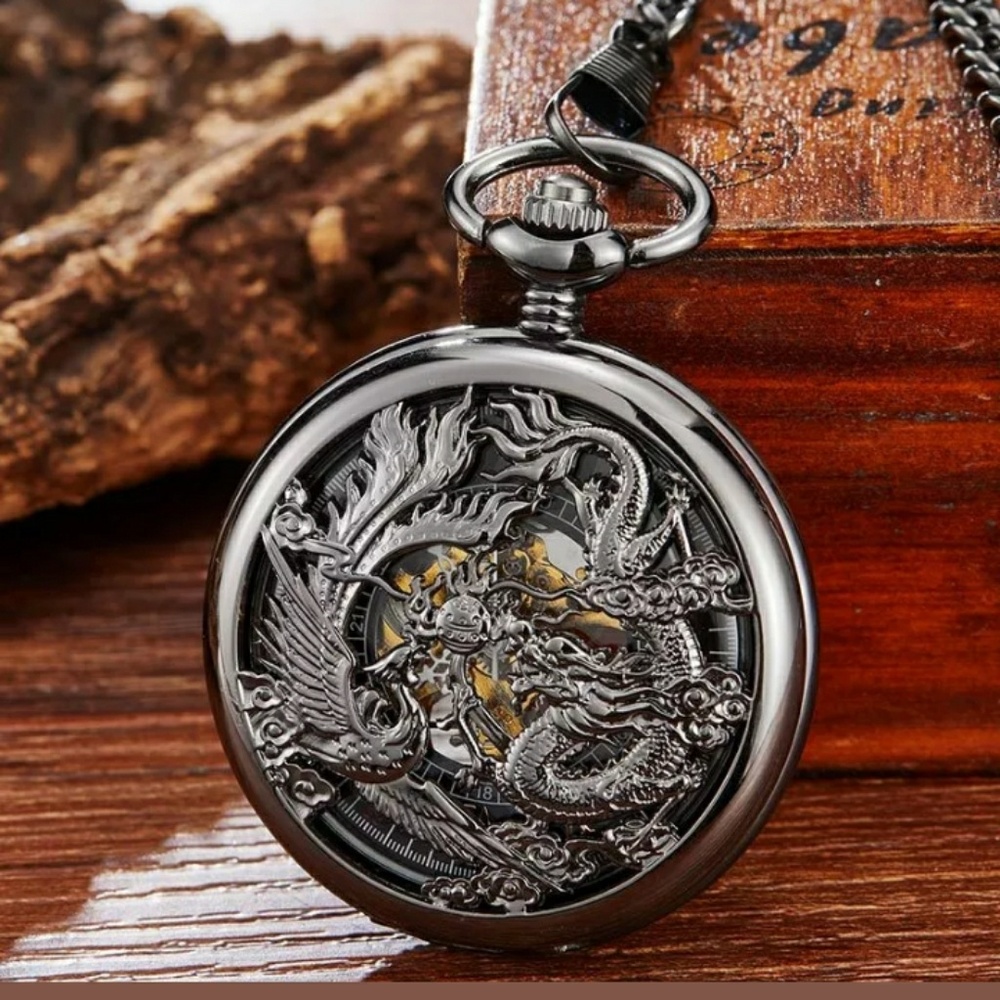 🌻Dragon mechanical pocket watch